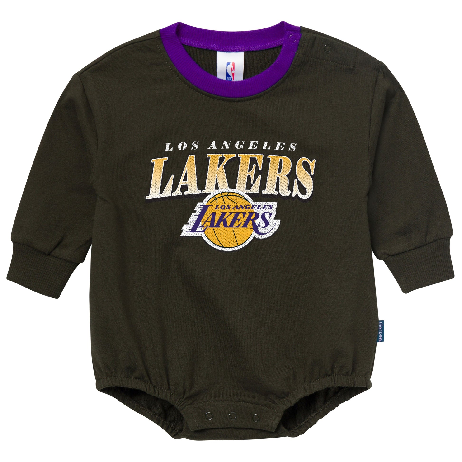 Baby Neutral Los Angeles Lakers Sweatshirt Bubble Romper NBA NBA® 