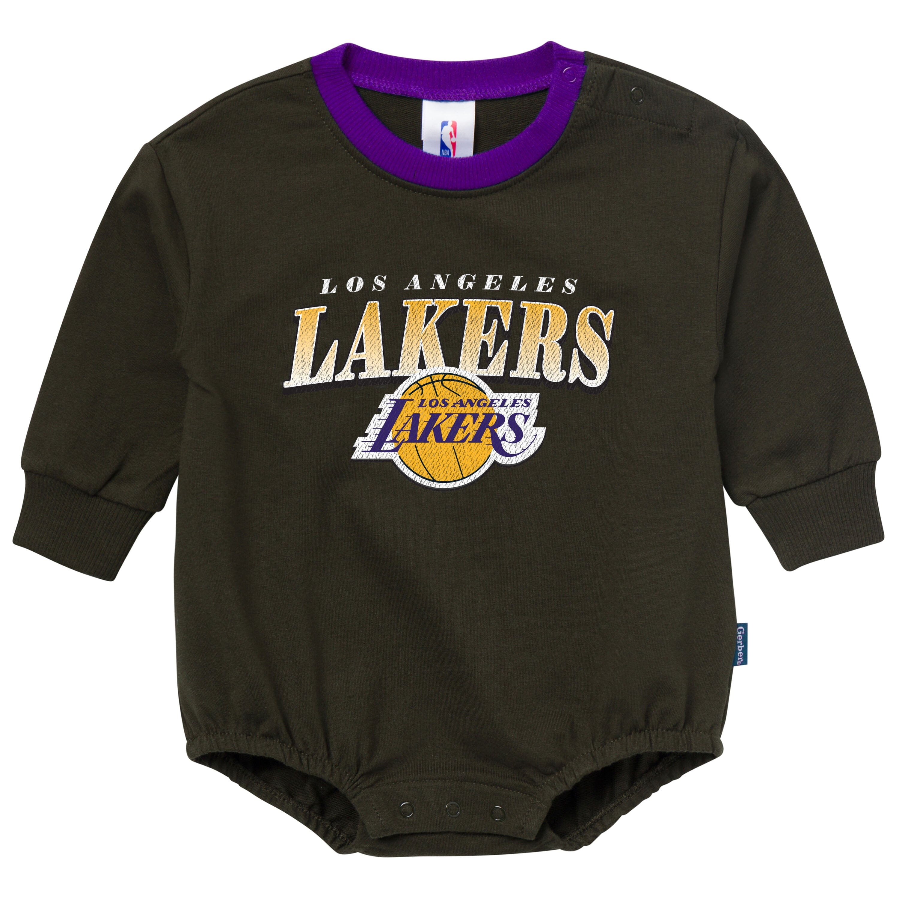 Baby Neutral Los Angeles Lakers Sweatshirt Bubble Romper NBA NBA® 