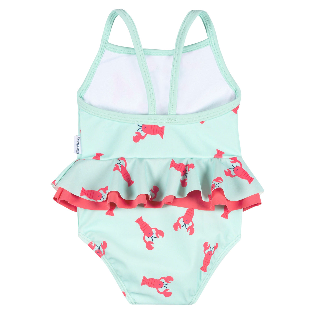 Baby & Toddler Girls UPF 50+ Lobsters One-Piece Swimsuit swimwear Gerber® 