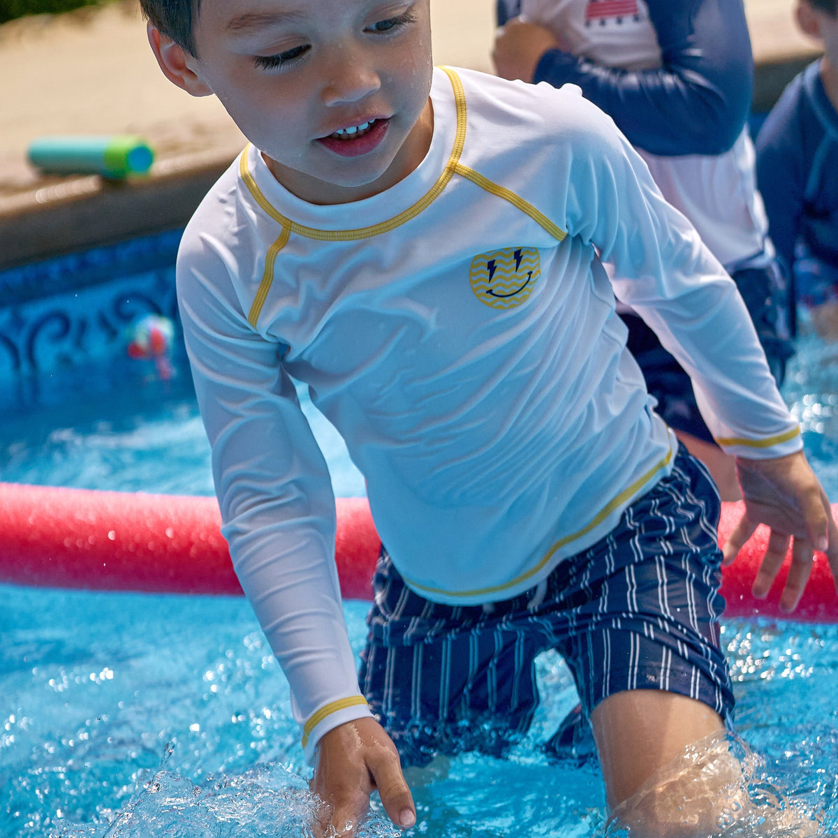Baby & Toddler Neutral UPF 50+ Smiley Face Rash Guard swimwear Gerber® 