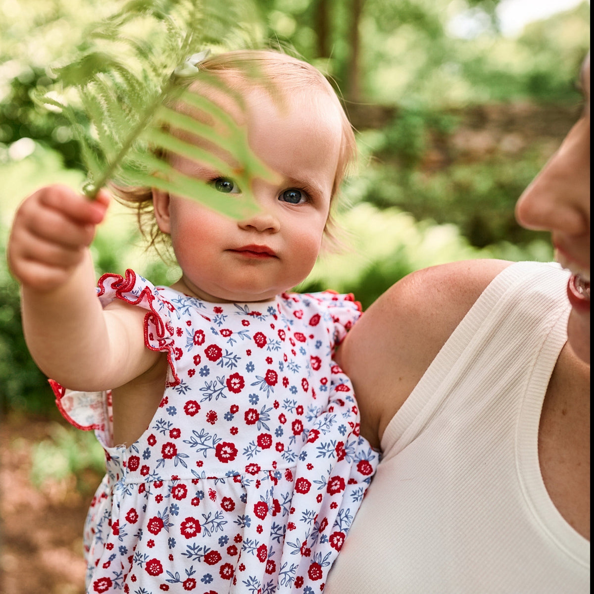 Baby Girls Red, White, & Blue Floral Dress dresses Gerber® 