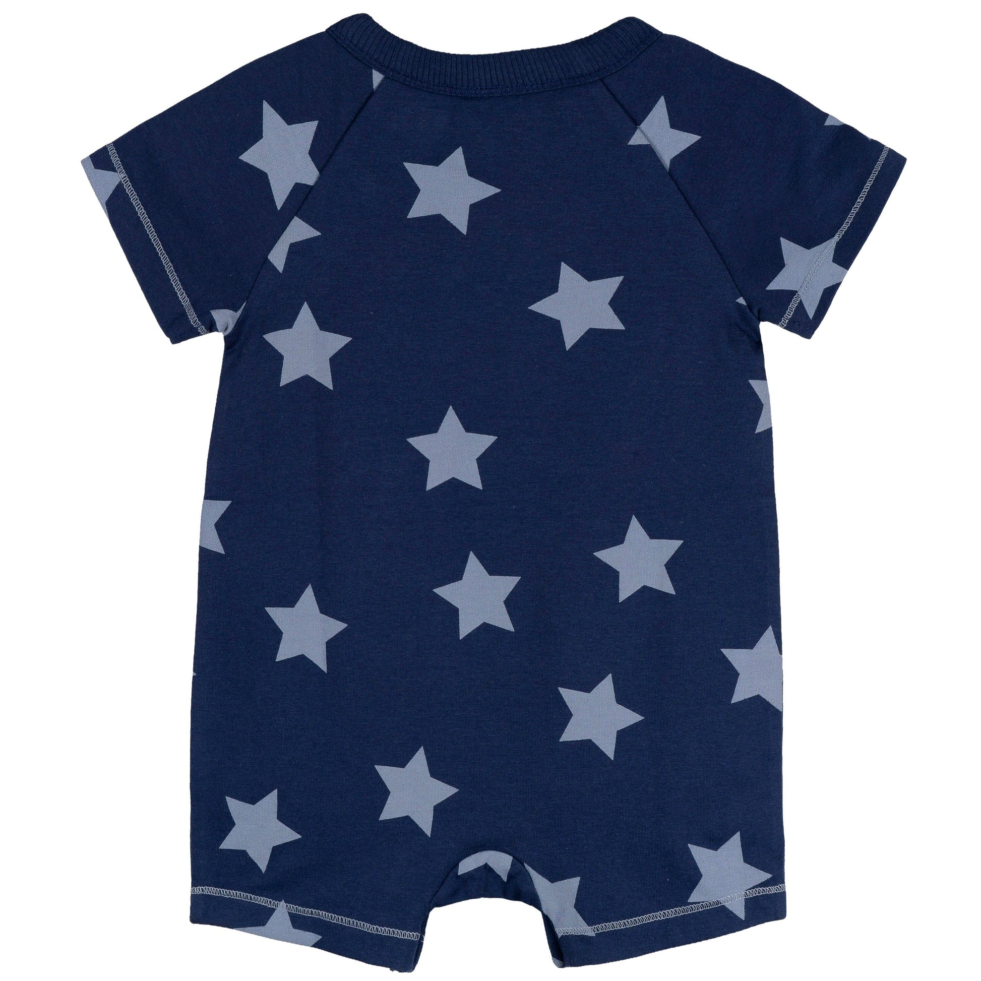 Baby Boys Navy Stars Kangaroo Pocket Romper rompers Gerber® 