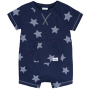 Baby Boys Navy Stars Kangaroo Pocket Romper rompers Gerber® 