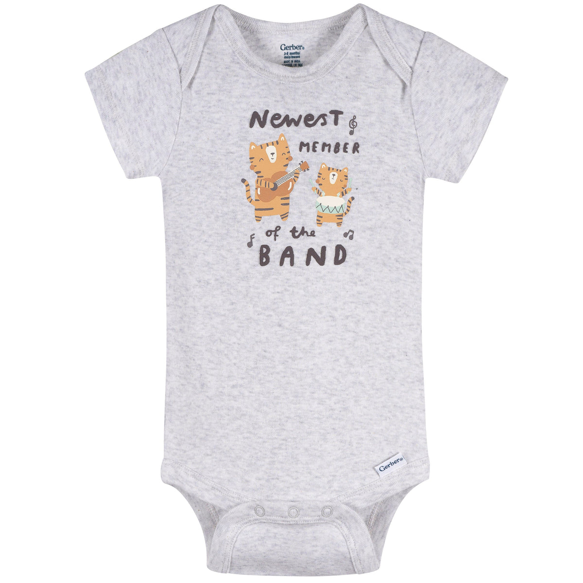 4-Pack Baby Neutral Musical Animals Onesies® Bodysuits and Sleep 'N Play outfits Gerber® 