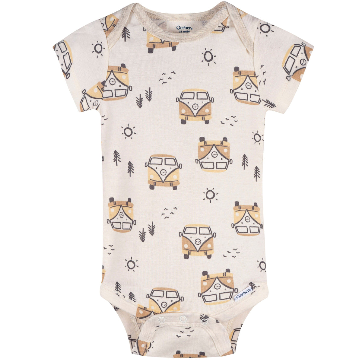 4-Pack Baby Neutral Road Trip Onesies® Bodysuits and Sleep 'N Play outfits Gerber® 