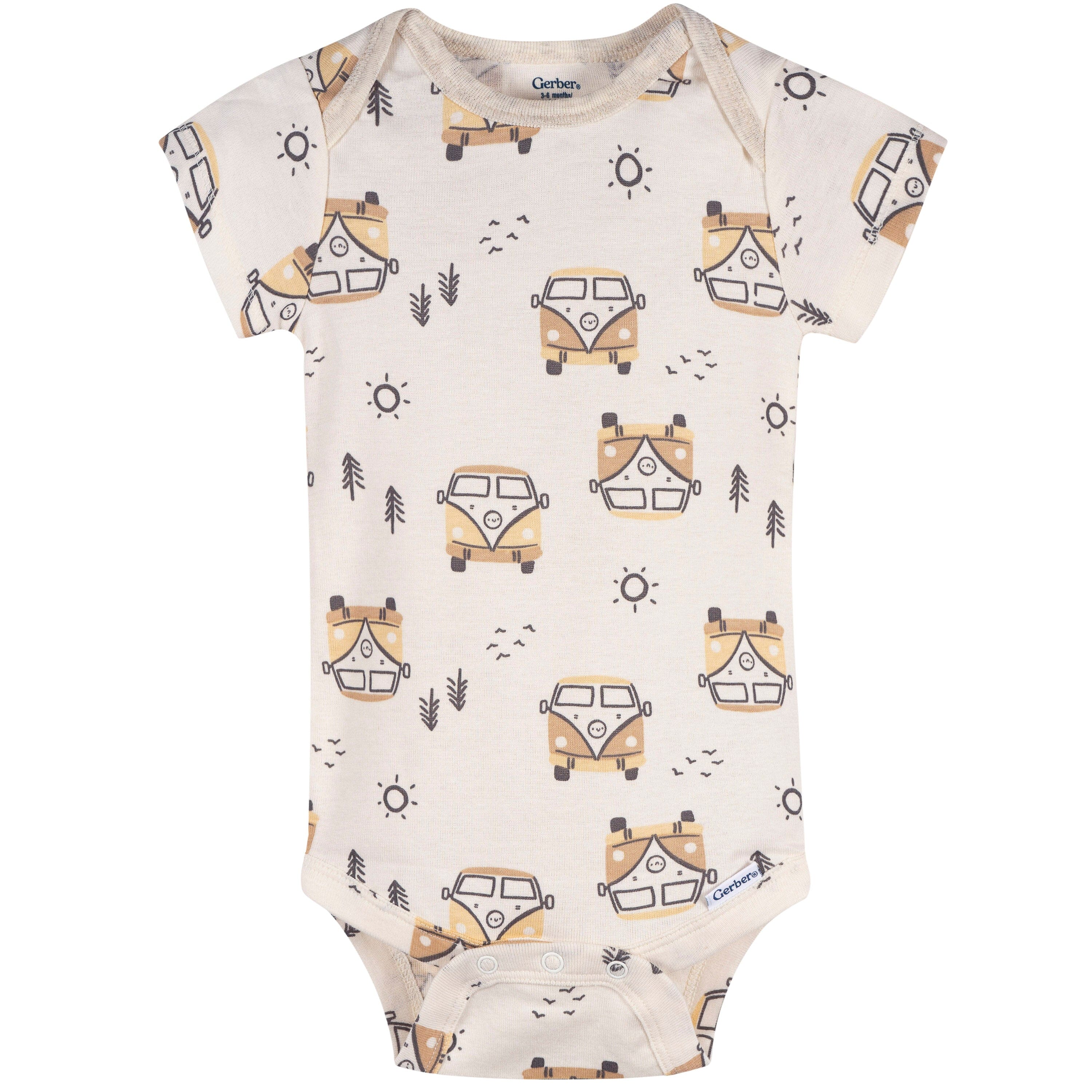 4-Pack Baby Neutral Road Trip Onesies® Bodysuits and Sleep 'N Play outfits Gerber® 