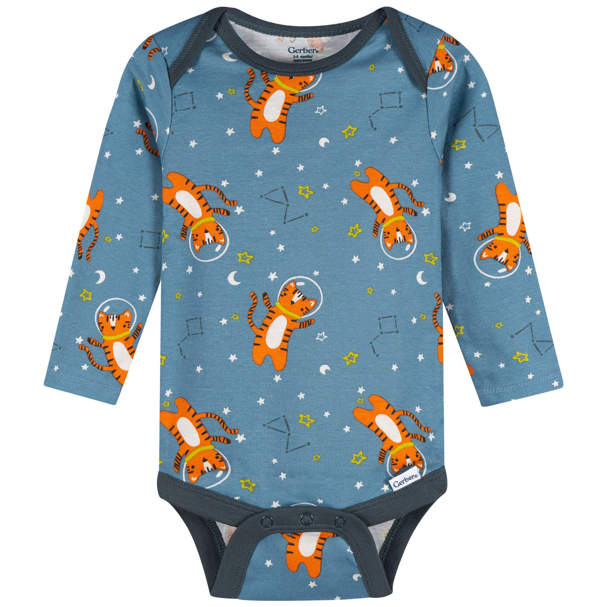 4-Pack Baby Boys Space Animals Long Sleeve Onesies® Bodysuits and Sleep 'N Play outfits Gerber® 