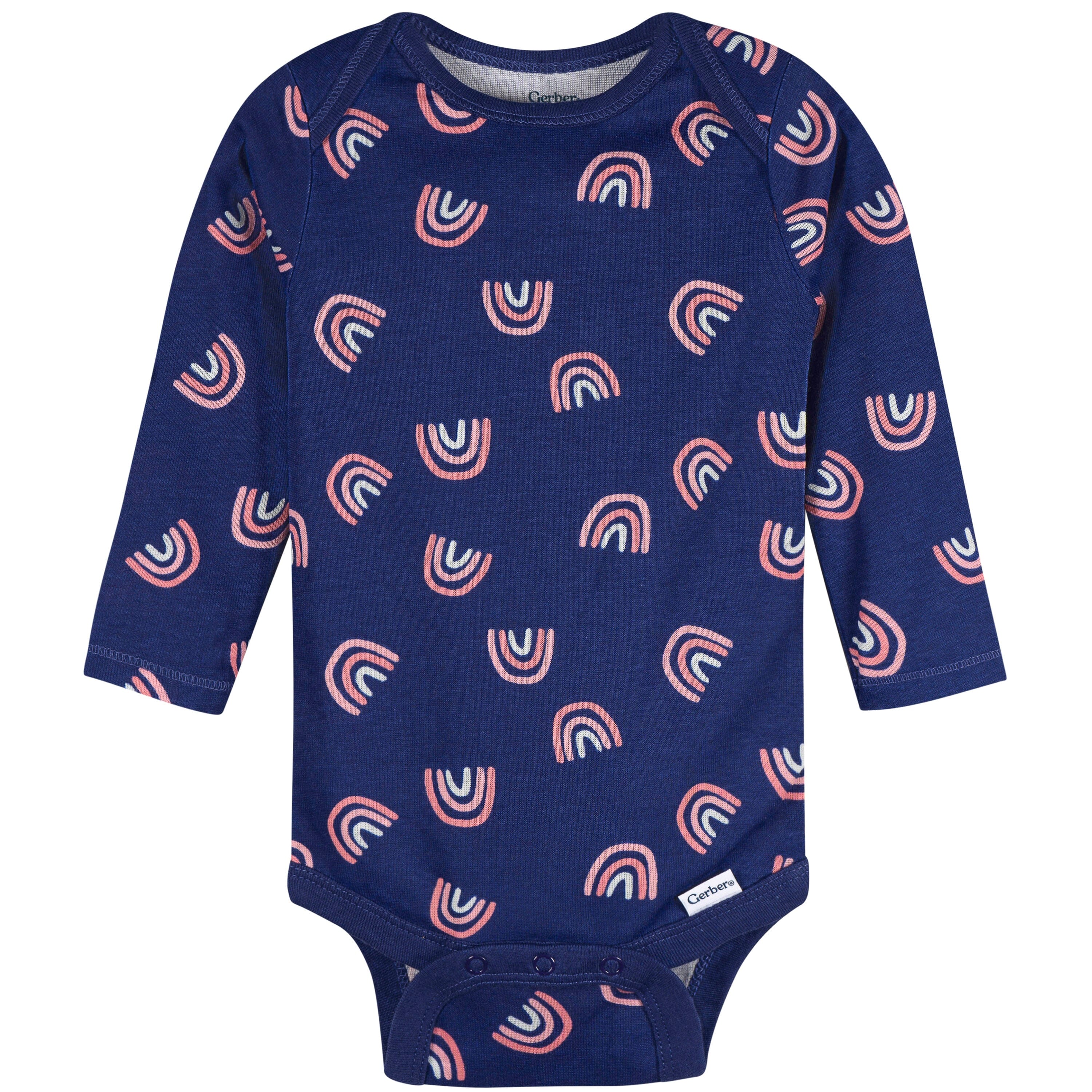 4-Pack Baby Girls Hearts & Dreams Long Sleeve Onesies® Bodysuits and Sleep 'N Play outfits Gerber® 