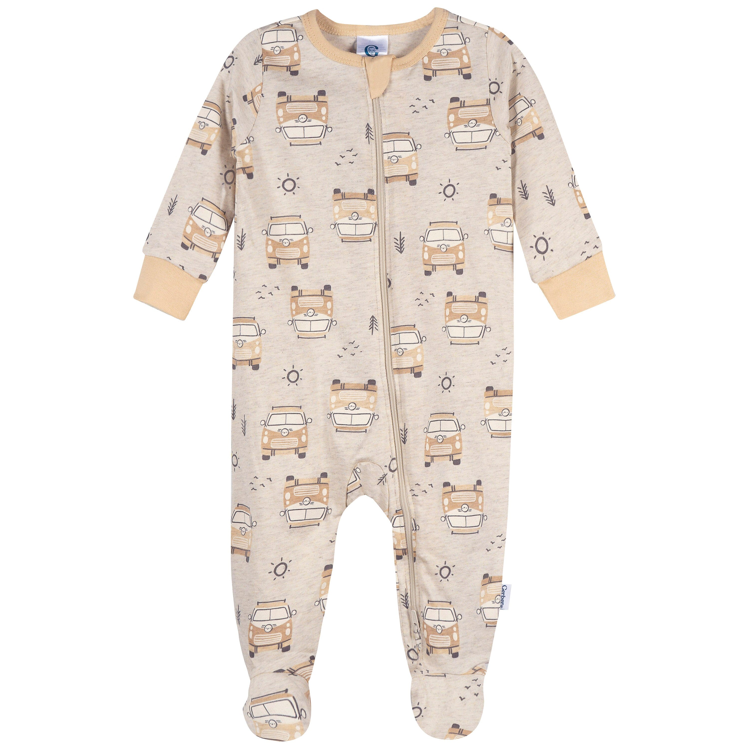 4-Pack Baby Neutral Road Trip Onesies® Bodysuits and Sleep 'N Play outfits Gerber® 