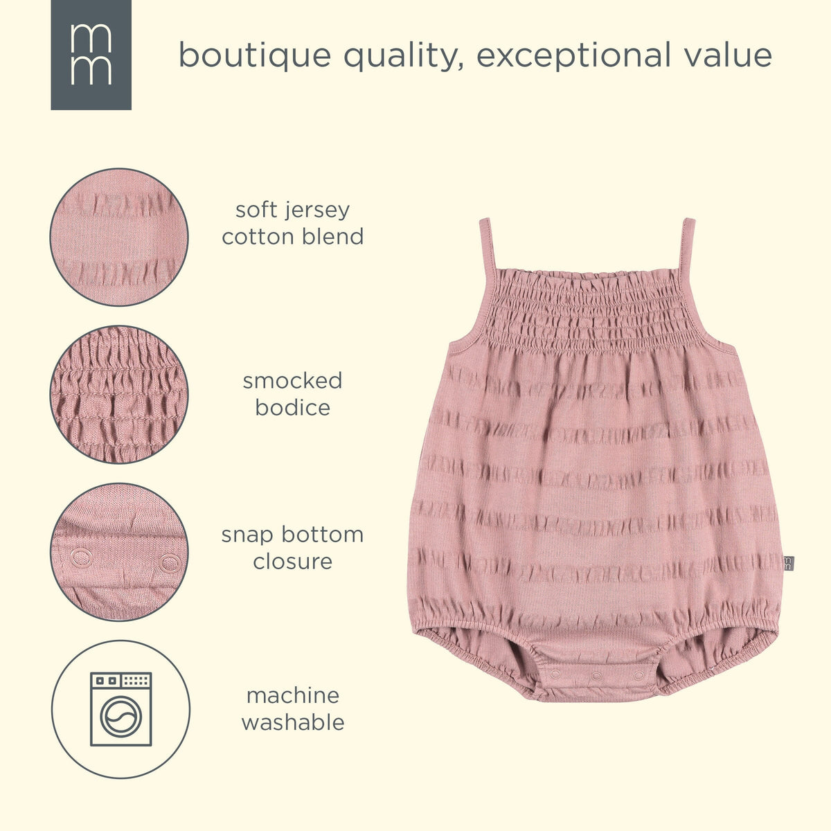 Baby Girls Woodrose Bubble Romper rompers modern moments™ by Gerber® 