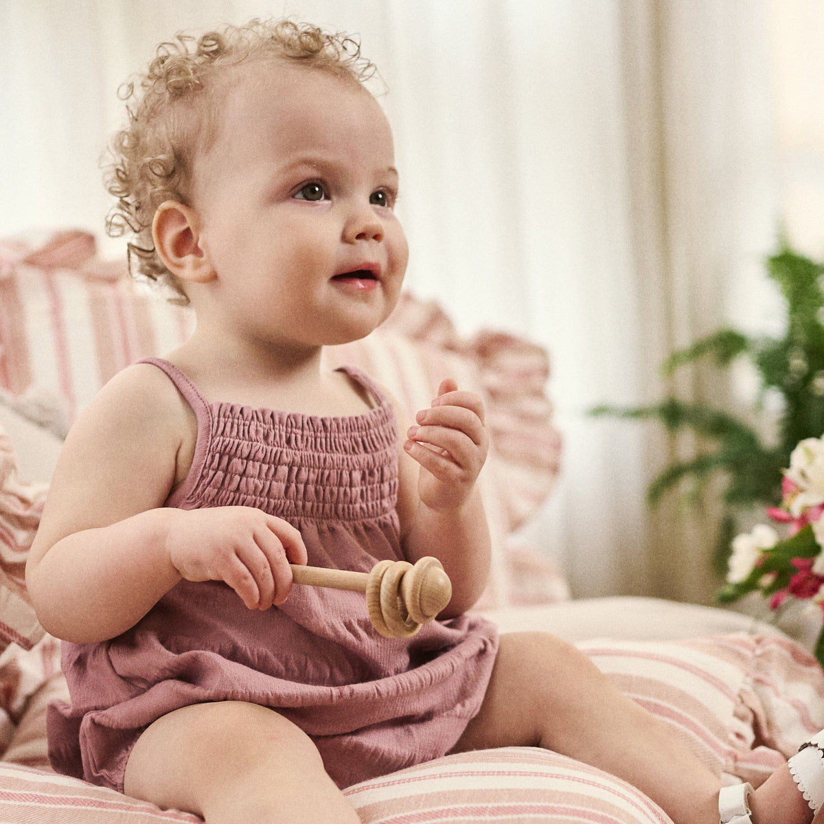 Baby Girls Woodrose Bubble Romper rompers modern moments™ by Gerber® 