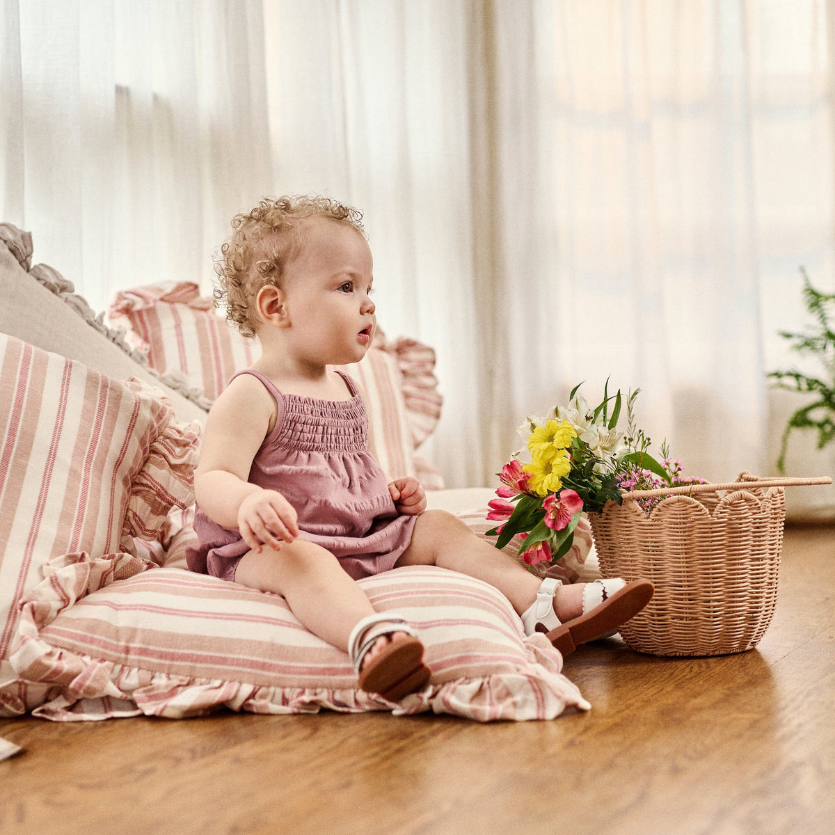 Baby Girls Woodrose Bubble Romper rompers modern moments™ by Gerber® 