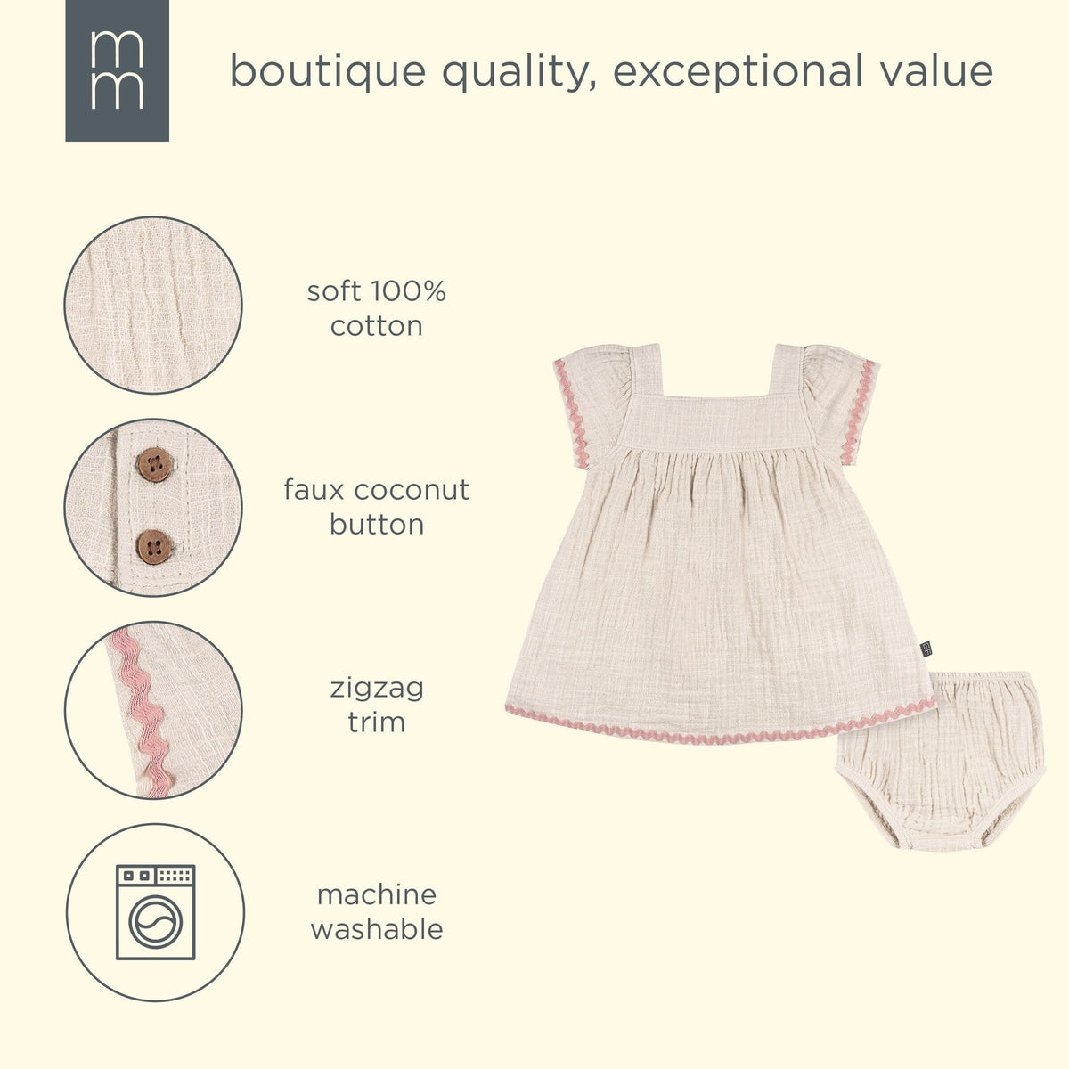 2-Piece Baby Girls Rainy Day Dress and Diaper Cover dresses modern moments™ by Gerber® 