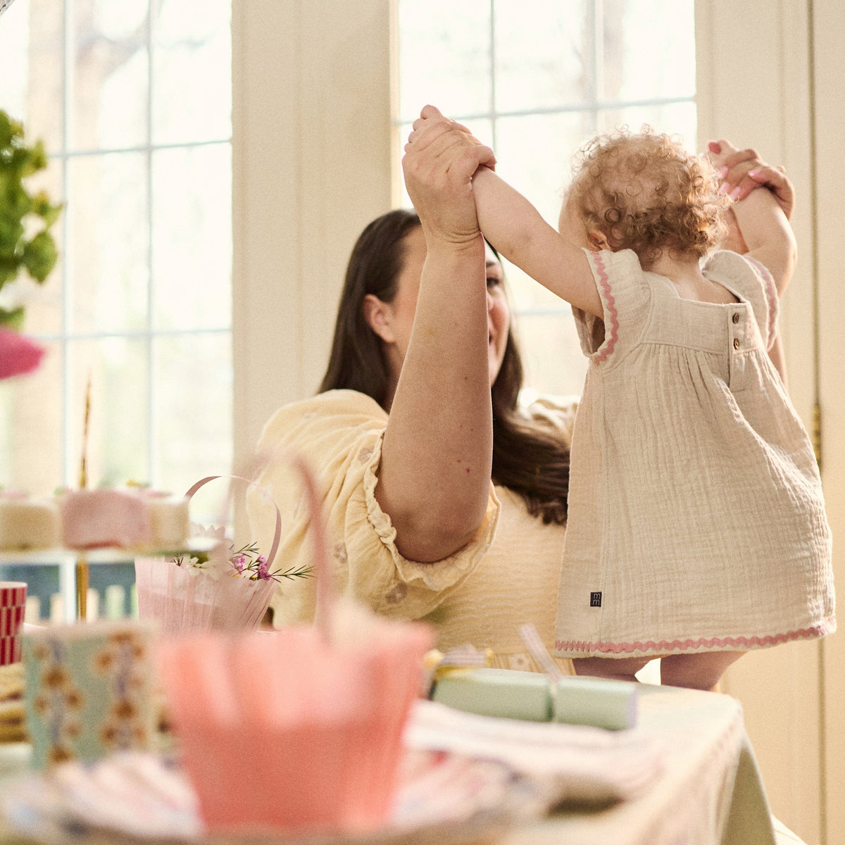 2-Piece Baby Girls Warm Grey Dress and Diaper Cover dresses modern moments™ by Gerber® 