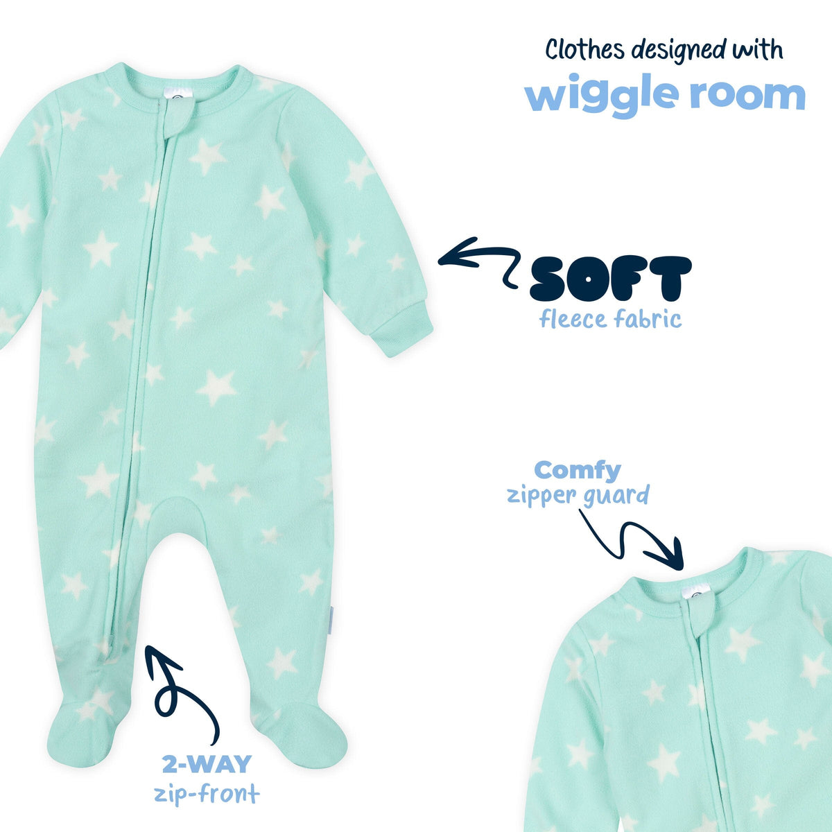 2-Pack Baby & Toddler Girls Horses Footed Fleece Pajamas sleepwear Gerber® 