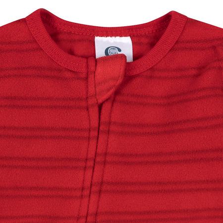 Baby & Toddler Neutral Stripe Footed Fleece Pajamas
