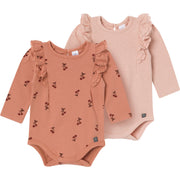 2-Pack Baby Girls Cameo Rose Ruffled Bodysuit onesies modern moments™ by Gerber® 