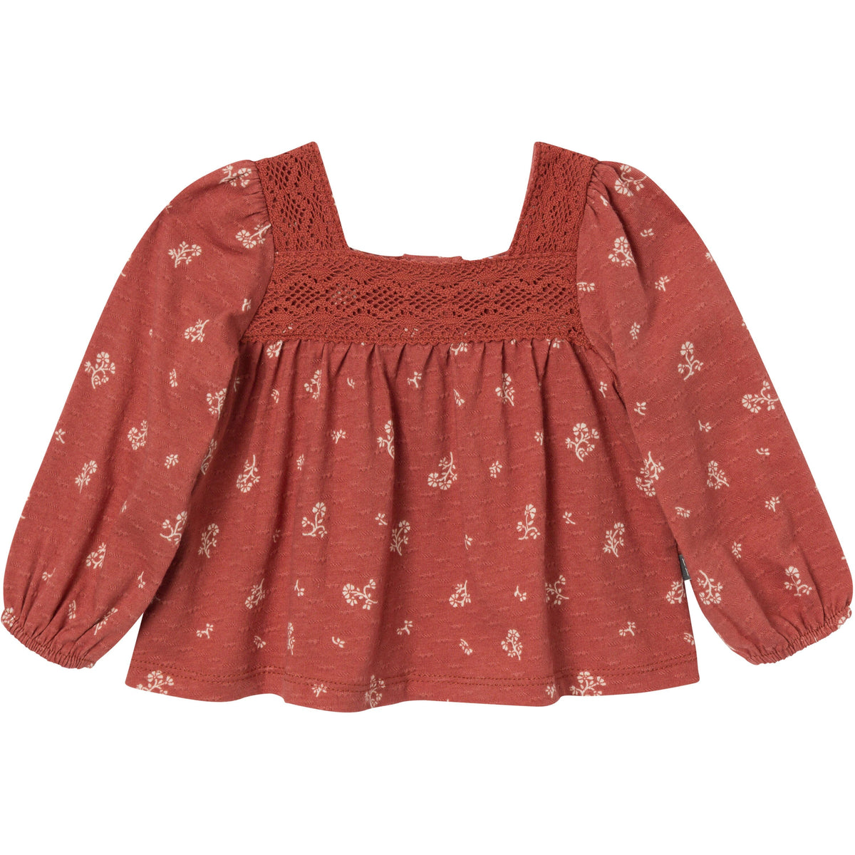 2-Piece Baby Girls Terracotta Crochet Top & Pant Set outfits modern moments™ by Gerber® 