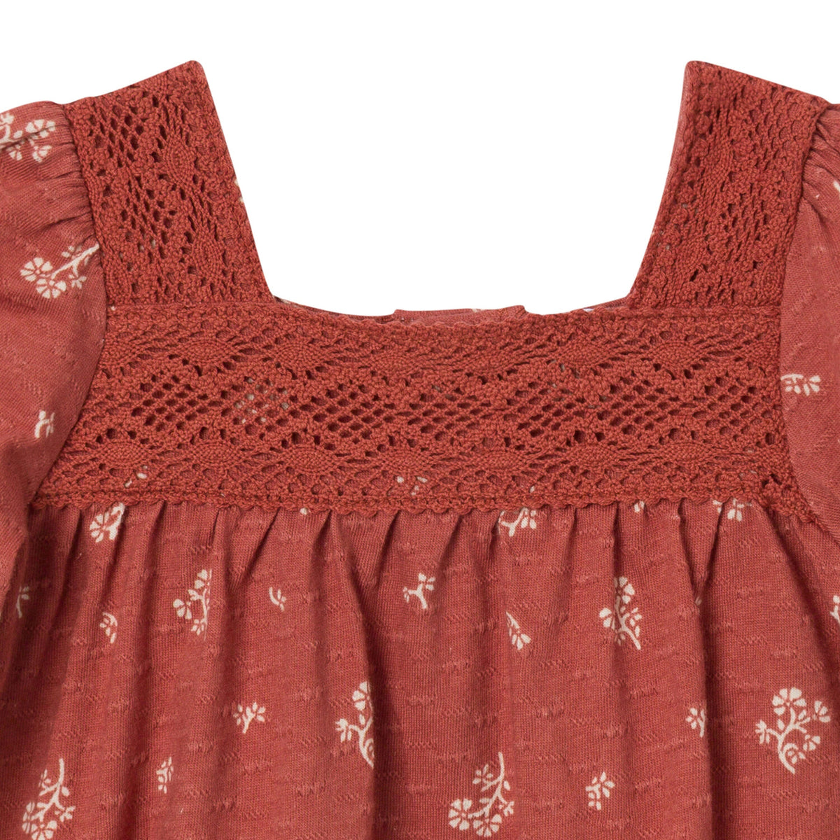 2-Piece Baby Girls Terracotta Crochet Top & Pant Set outfits modern moments™ by Gerber® 
