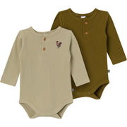 2-Pack Baby Boys Forest Henley Bodysuit onesies modern moments™ by Gerber® 