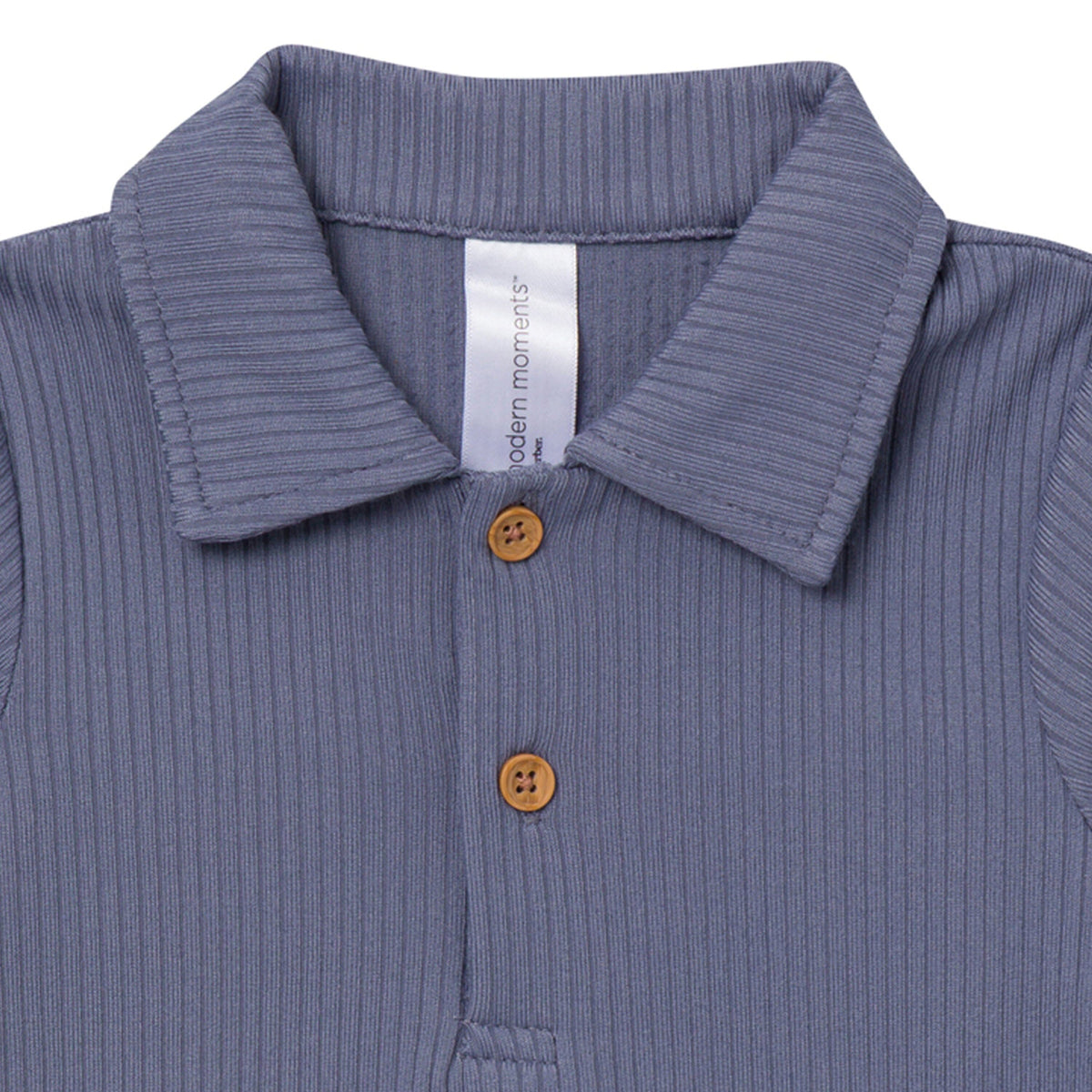 2-Pack Baby Boys Maroon/Dusty Blue Polo Henley Bodysuit onesies modern moments™ by Gerber® 
