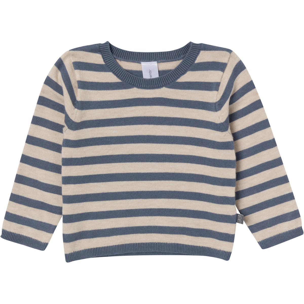 2-Piece Baby Boys Oatmeal-Dusty Blue Stripe Sweater Overall Set outfits modern moments™ by Gerber® 