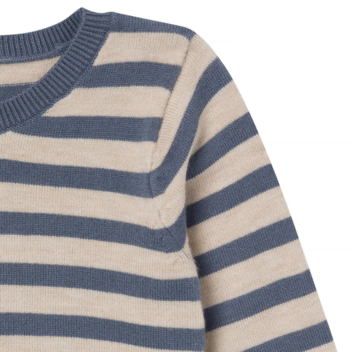 2-Piece Baby Boys Oatmeal-Dusty Blue Stripe Sweater Overall Set outfits modern moments™ by Gerber® 