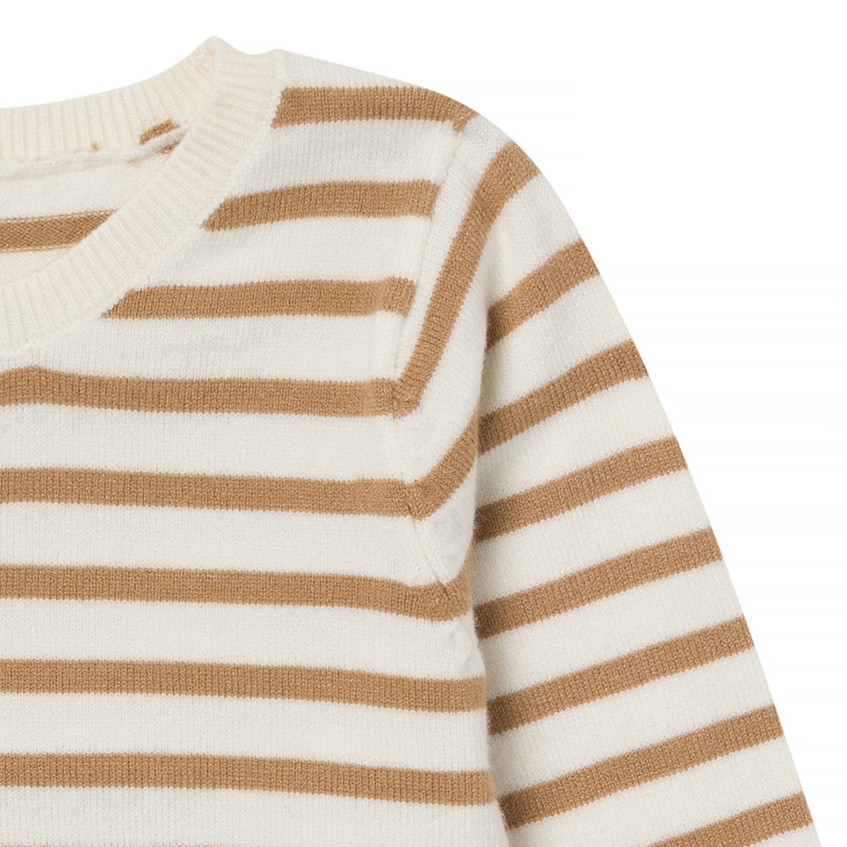 2-Piece Baby Boys Tofu-Camel Stripe Sweater Overall Set outfits modern moments™ by Gerber® 
