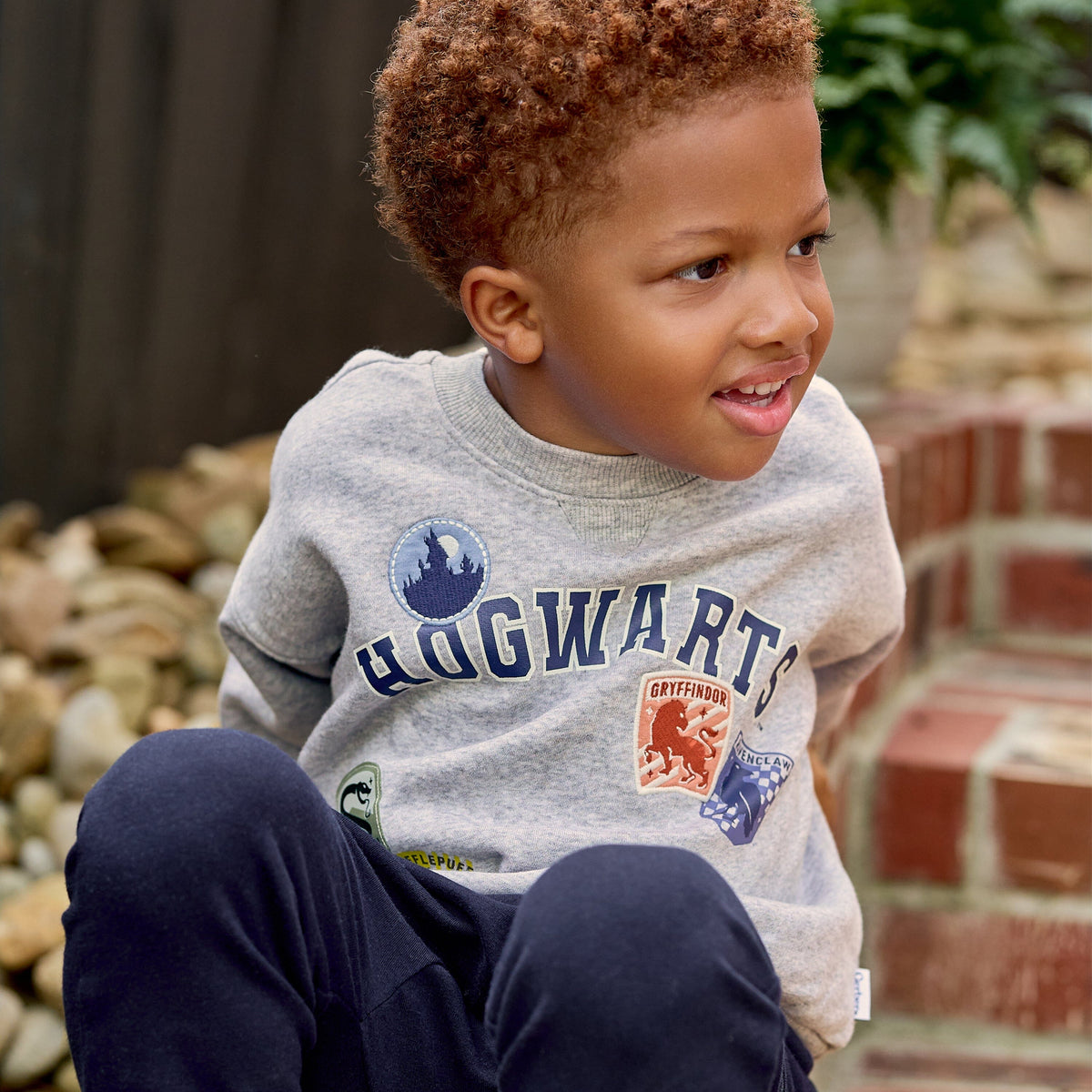 Infant & Toddler Neutral Hogwarts House Patch Sweatshirt tops Gerber® 