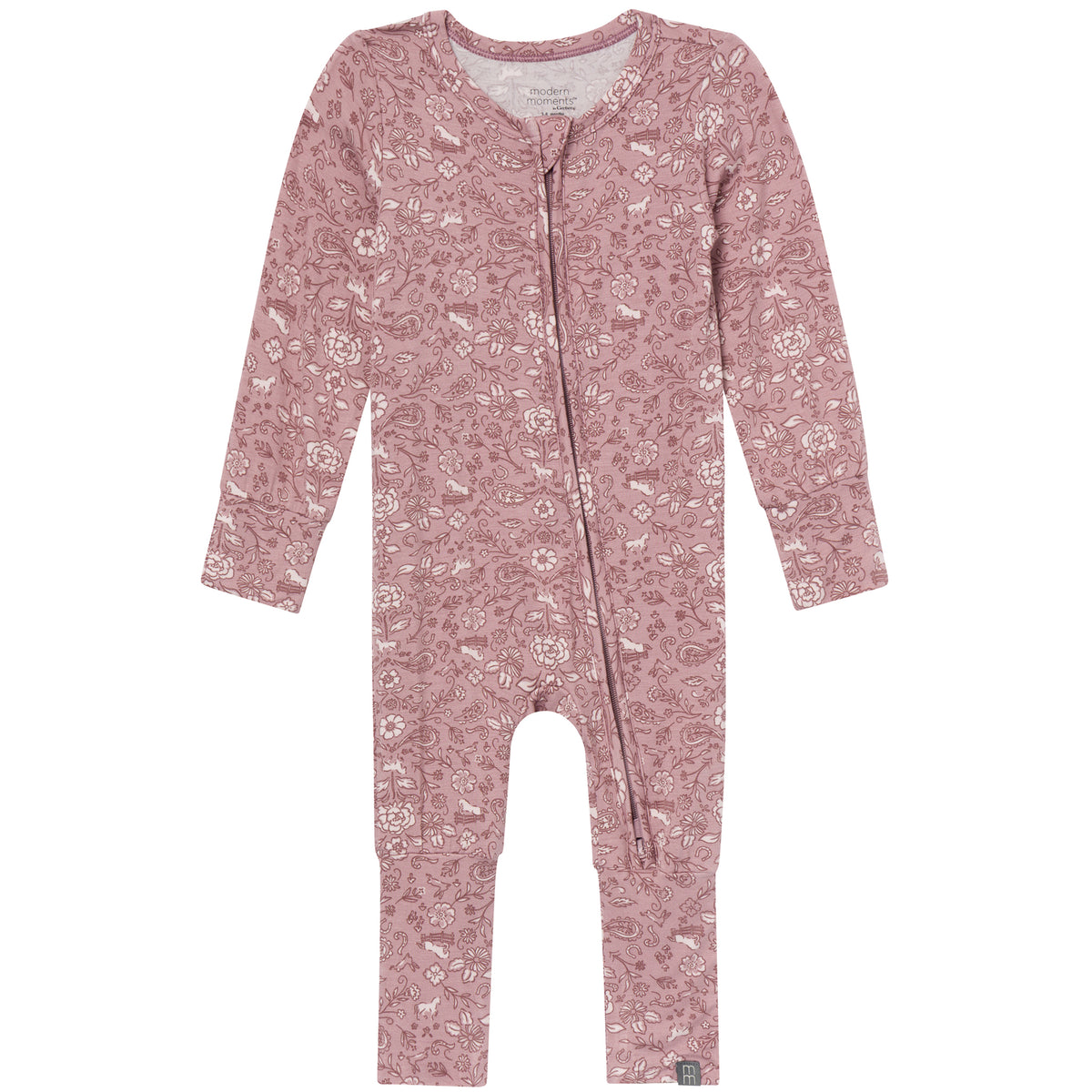 Baby & Kid Girls Mauve Snug Fit Footless Pajamas sleepwear modern moments™ by Gerber® 