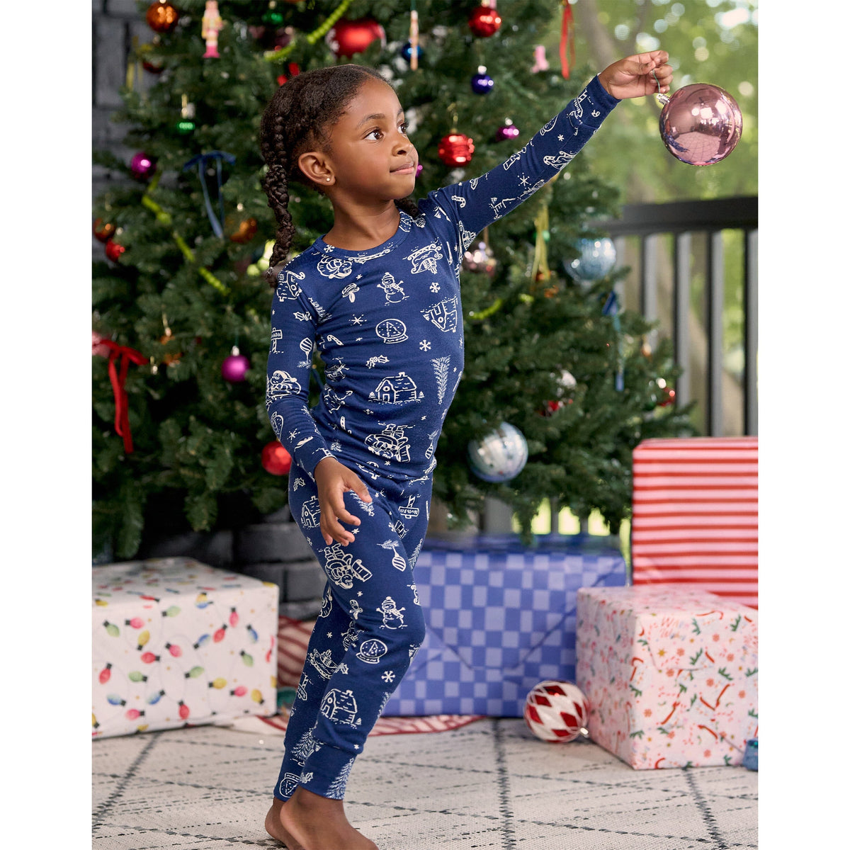 2-Piece Infant & Toddler Neutral Navy Toile Snug Fit Pajamas sleepwear Gerber® 