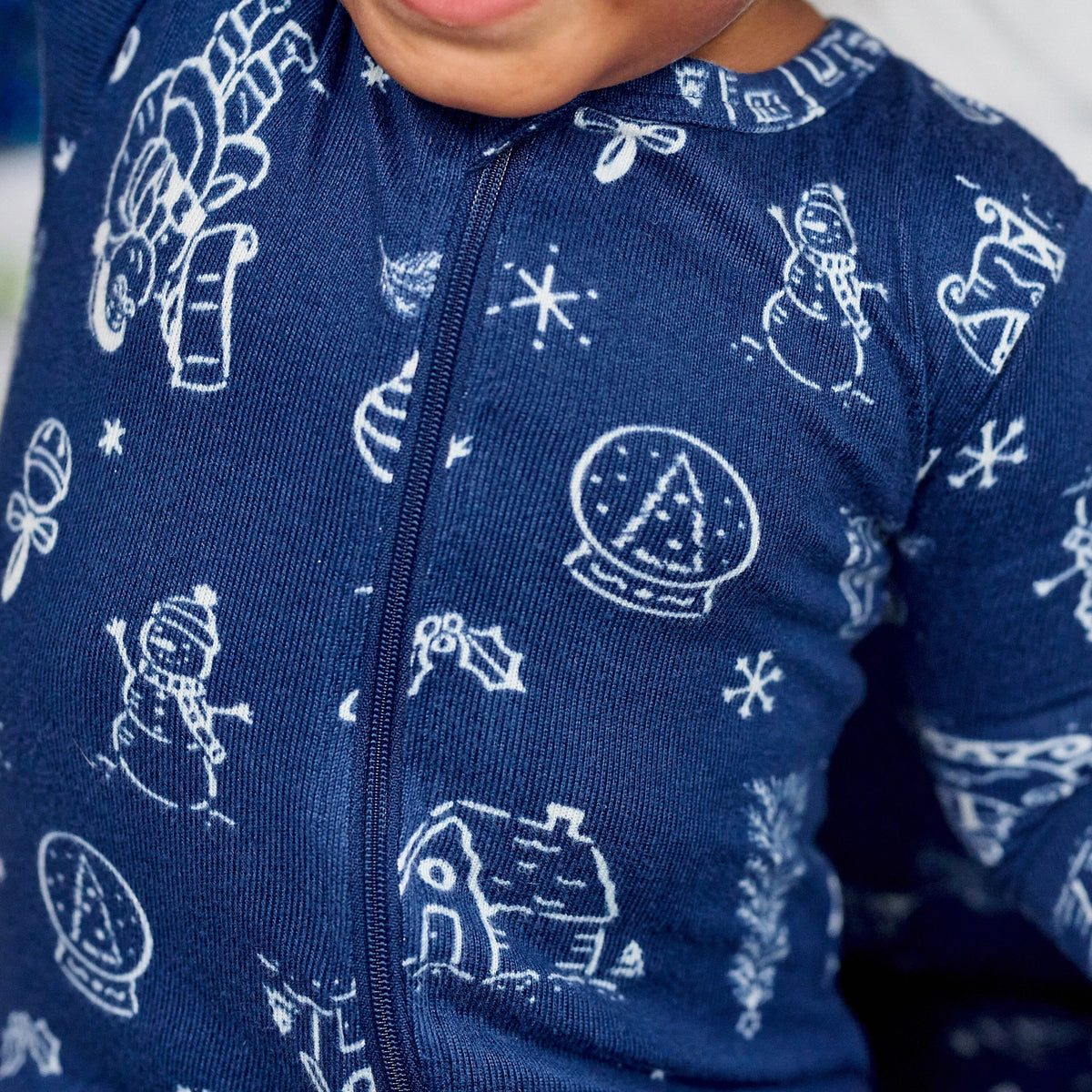 Baby & Toddler Neutral Navy Toile Snug Fit Footed Pajamas sleepwear Gerber® 