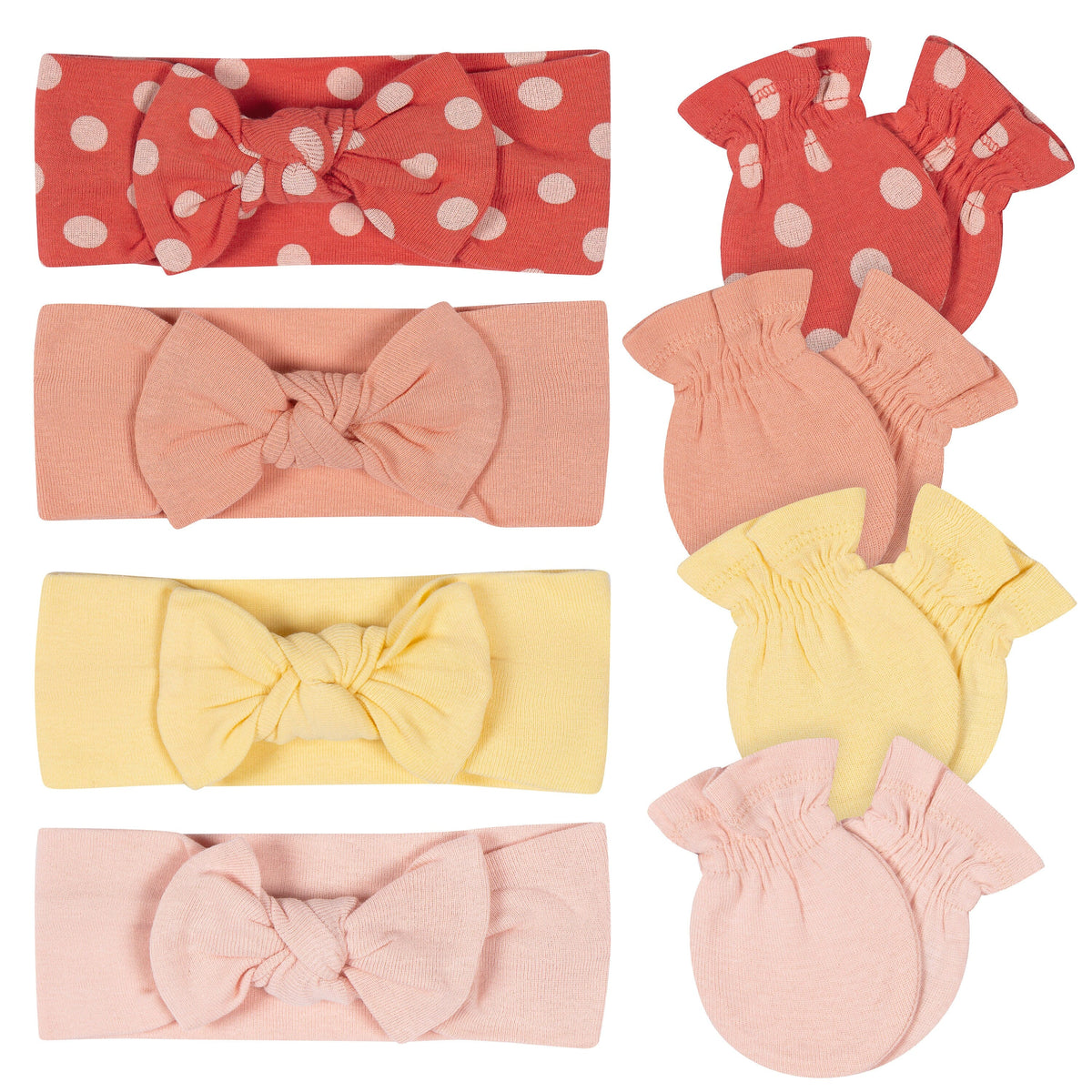 8-Piece Baby Girls Warm Headband & Mitten Set accessories Onesies® Brand 