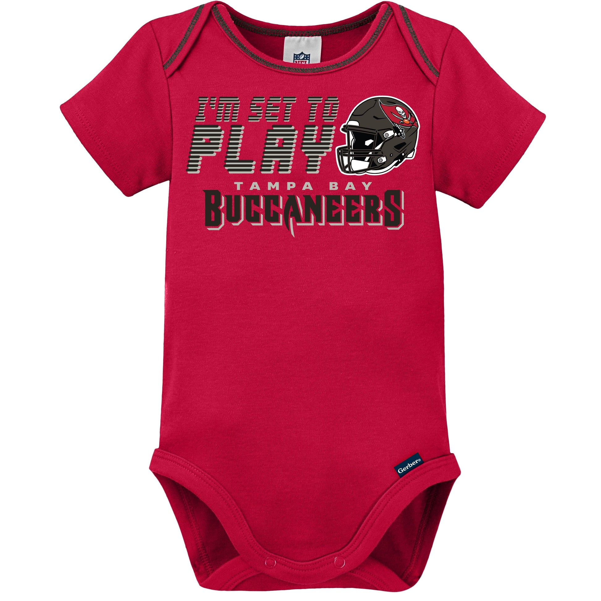3-Pack Baby Boys Buccaneers Short Sleeve Bodysuits