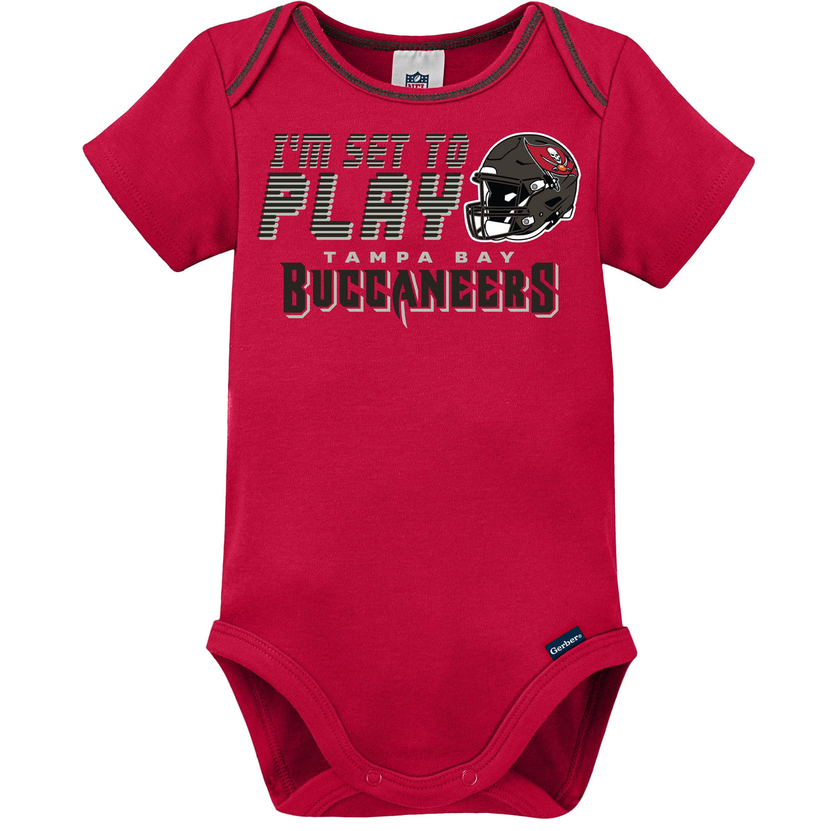 3-Pack Baby Boys Buccaneers Short Sleeve Bodysuits