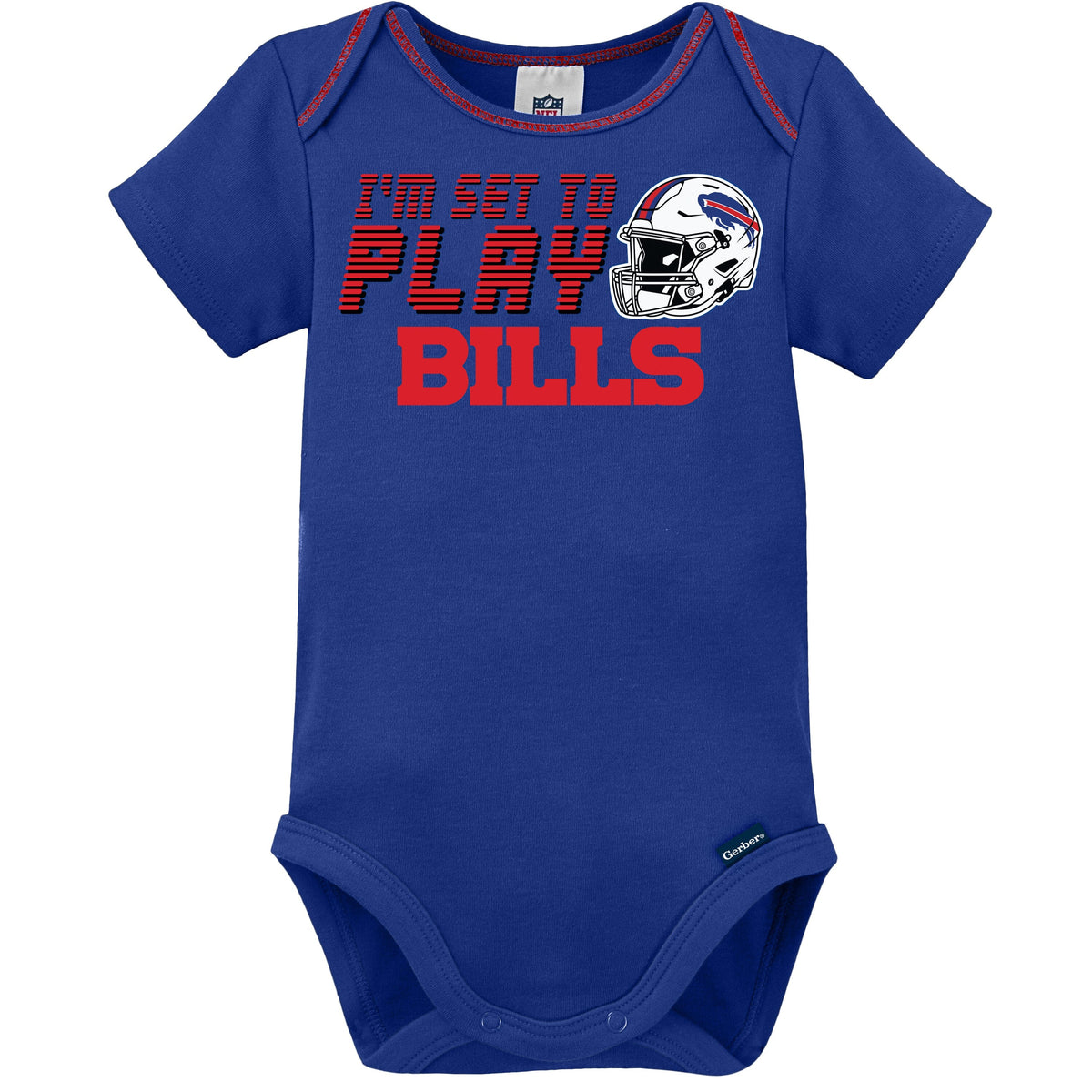3-Pack Baby Boys Buffalo Bills Short Sleeve Bodysuits