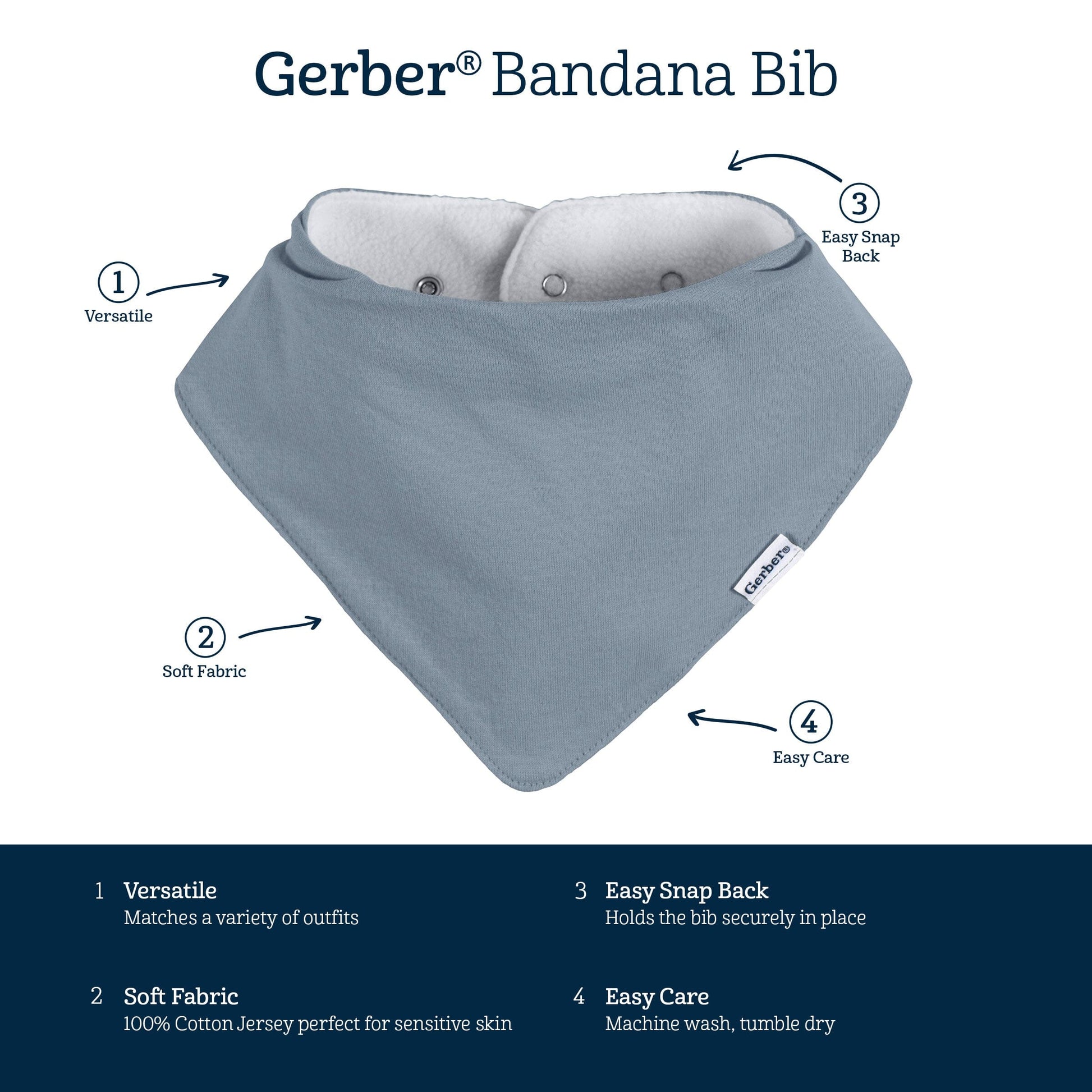 10-Pack Baby Neutral Multi Rust Bandana Bib