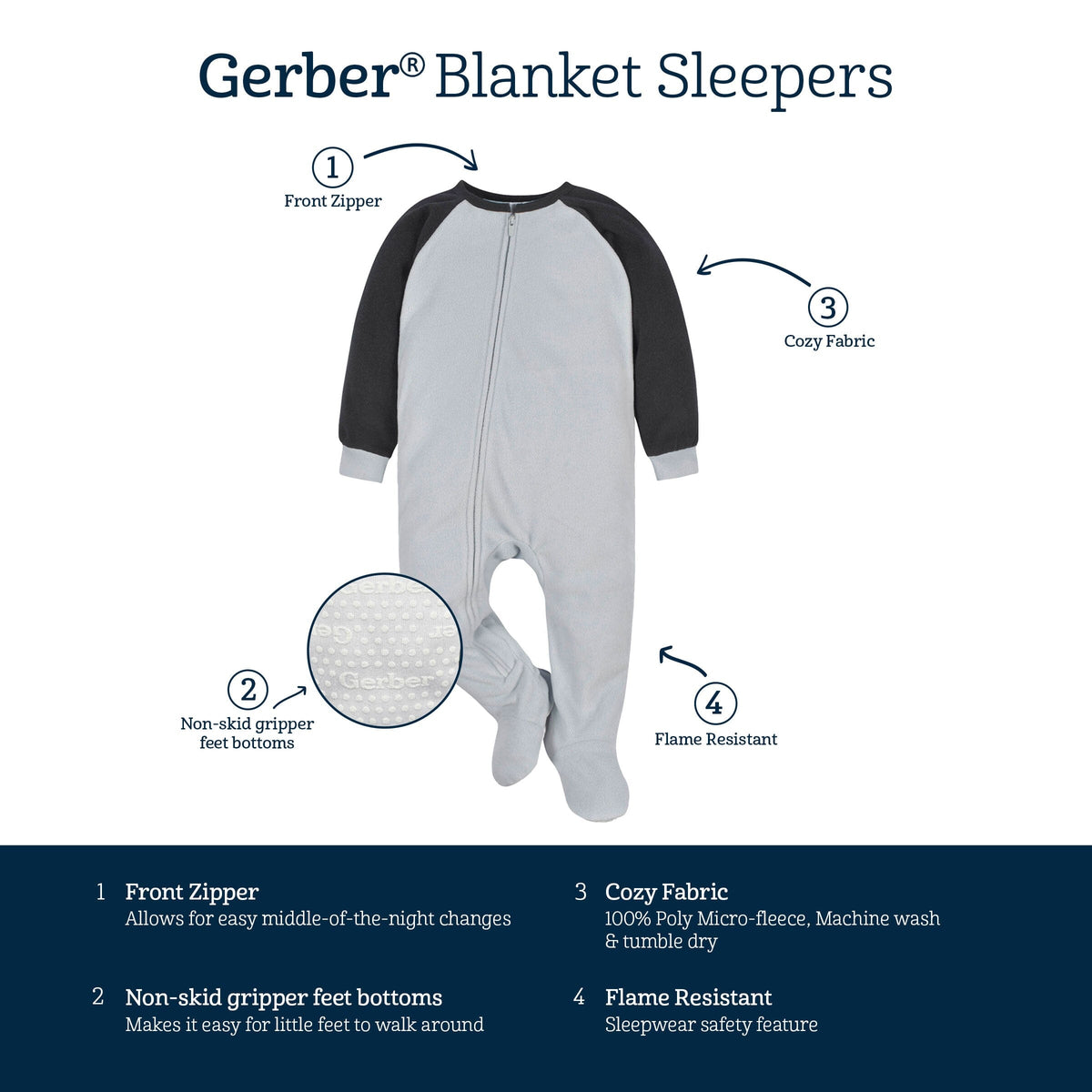 Infant & Toddler Girls Floral Blanket Sleepers
