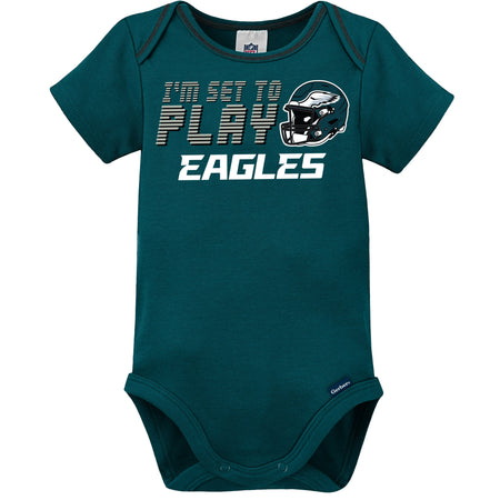 3-Pack Baby Boys Philadelphia Eagles Short Sleeve Bodysuits