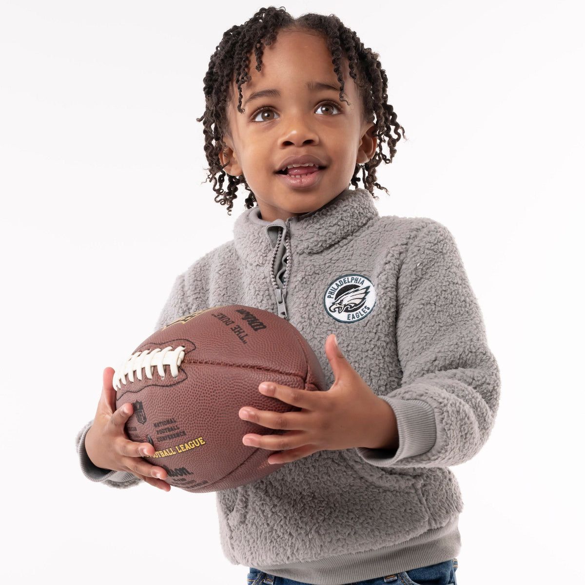 Infant & Toddler Boys Eagles 1/4 Zip Sherpa Top