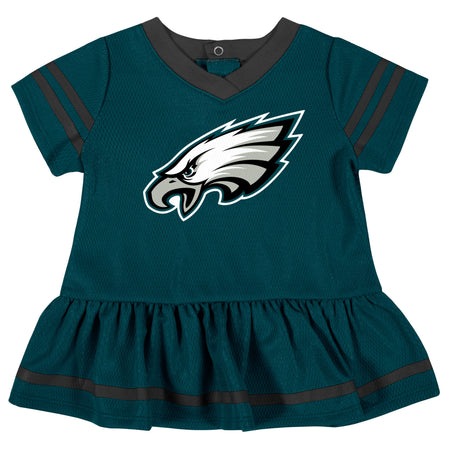 2-Piece Baby Girls Philadelphia Eagles Dress & Diaper Cover Set