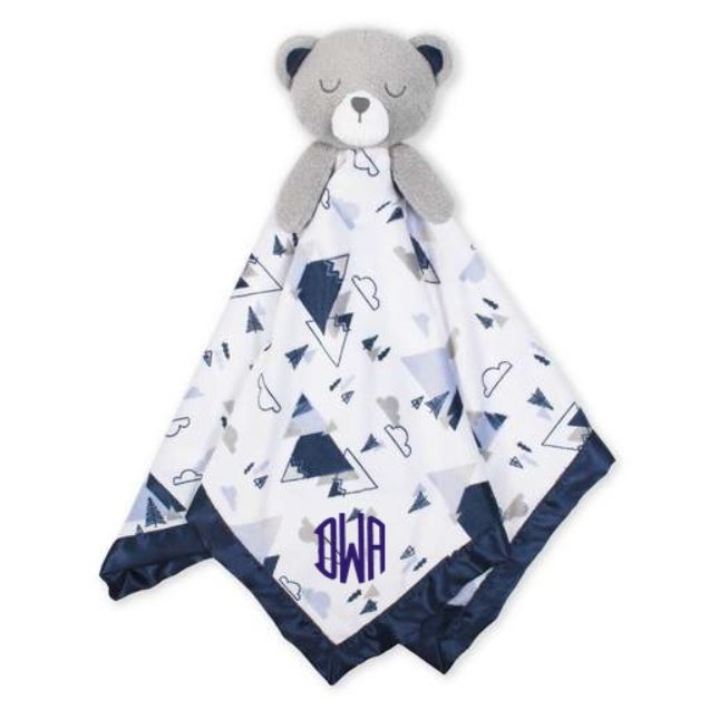 Embroidered Bear Baby Boys Security Blanket-Gerber Childrenswear