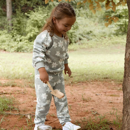 2-Piece Baby & Toddler Girls Big Daisies Sweatshirt & Pant Set