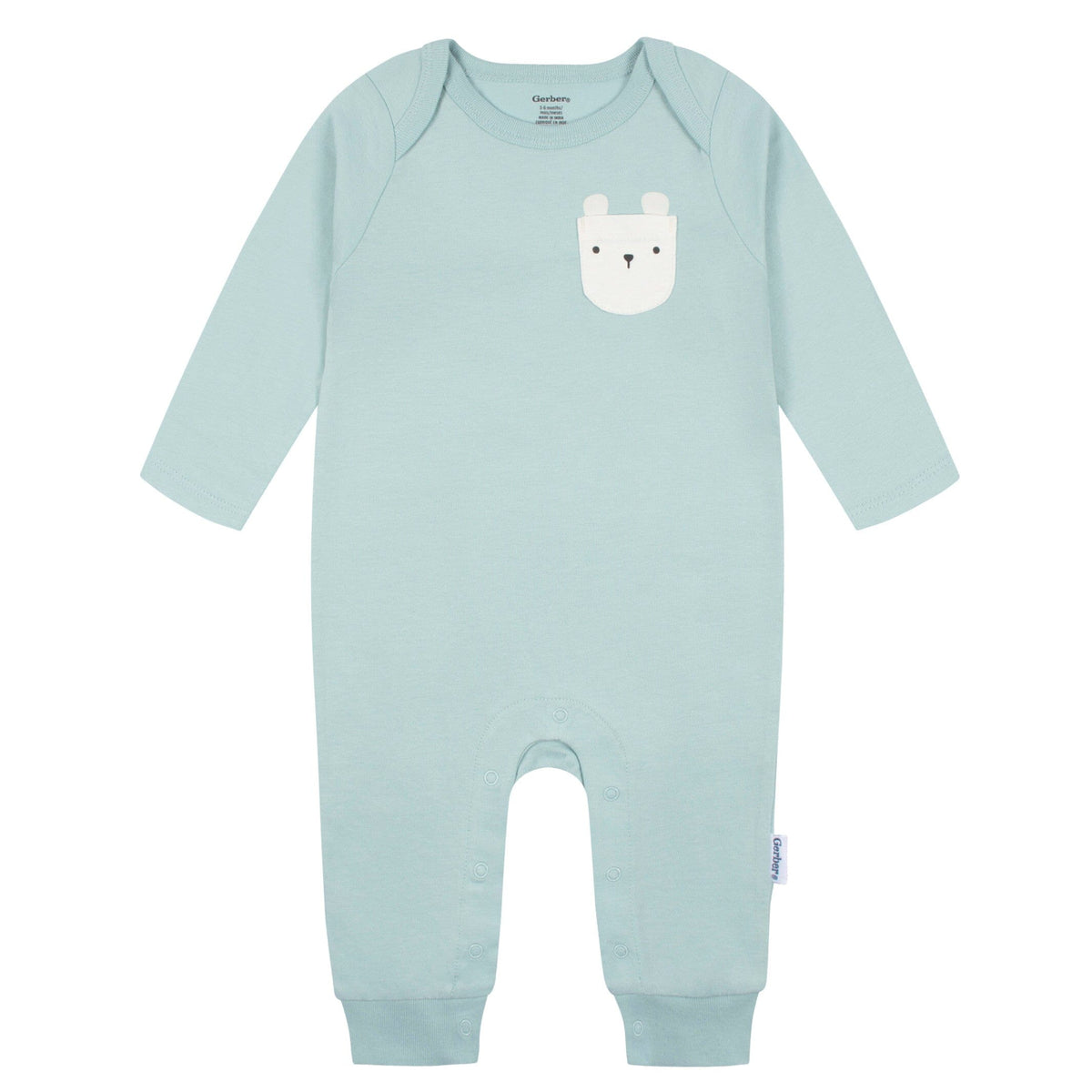 2-Pack Baby Boys Blue Polar Bear Rompers