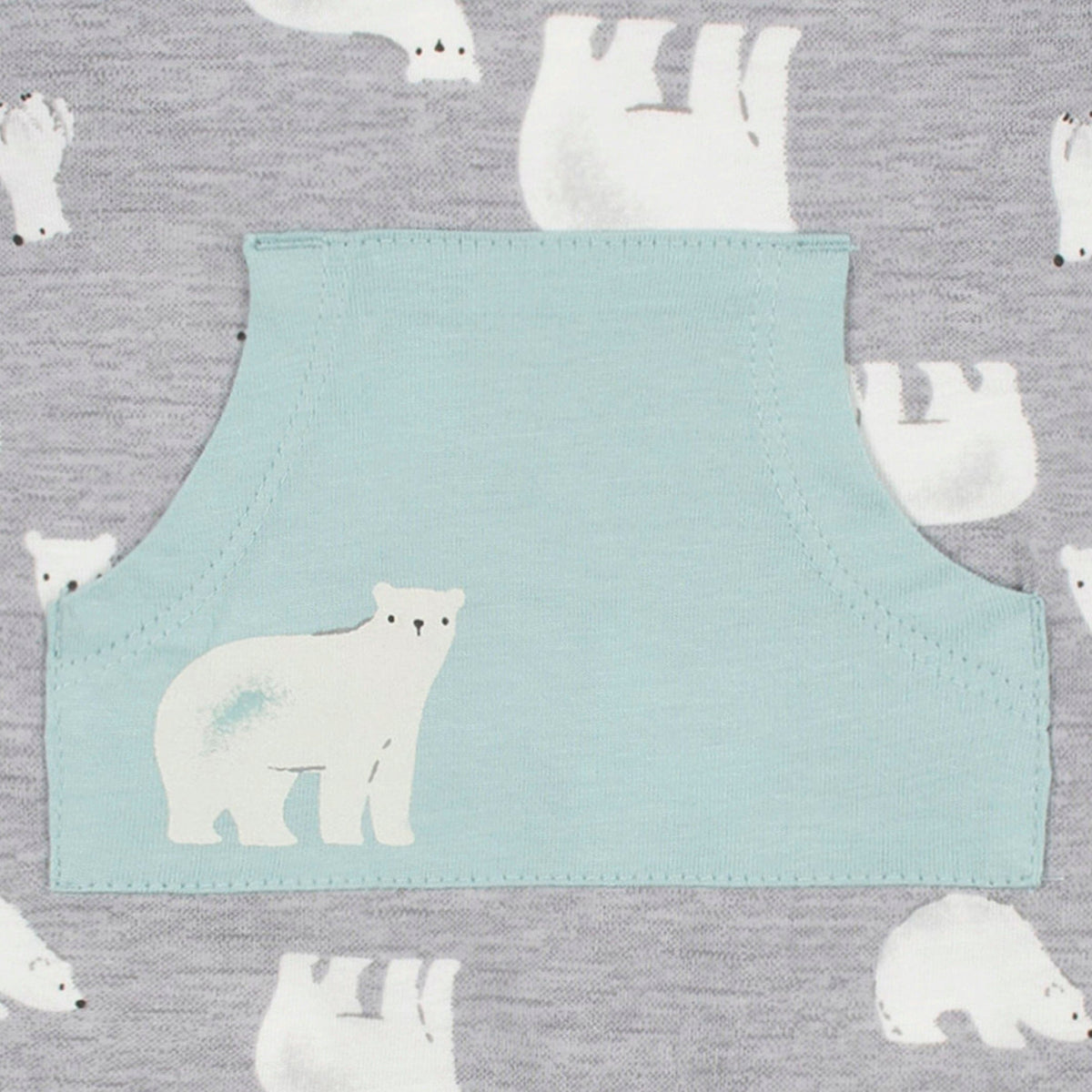 2-Pack Baby Boys Blue Polar Bear Rompers