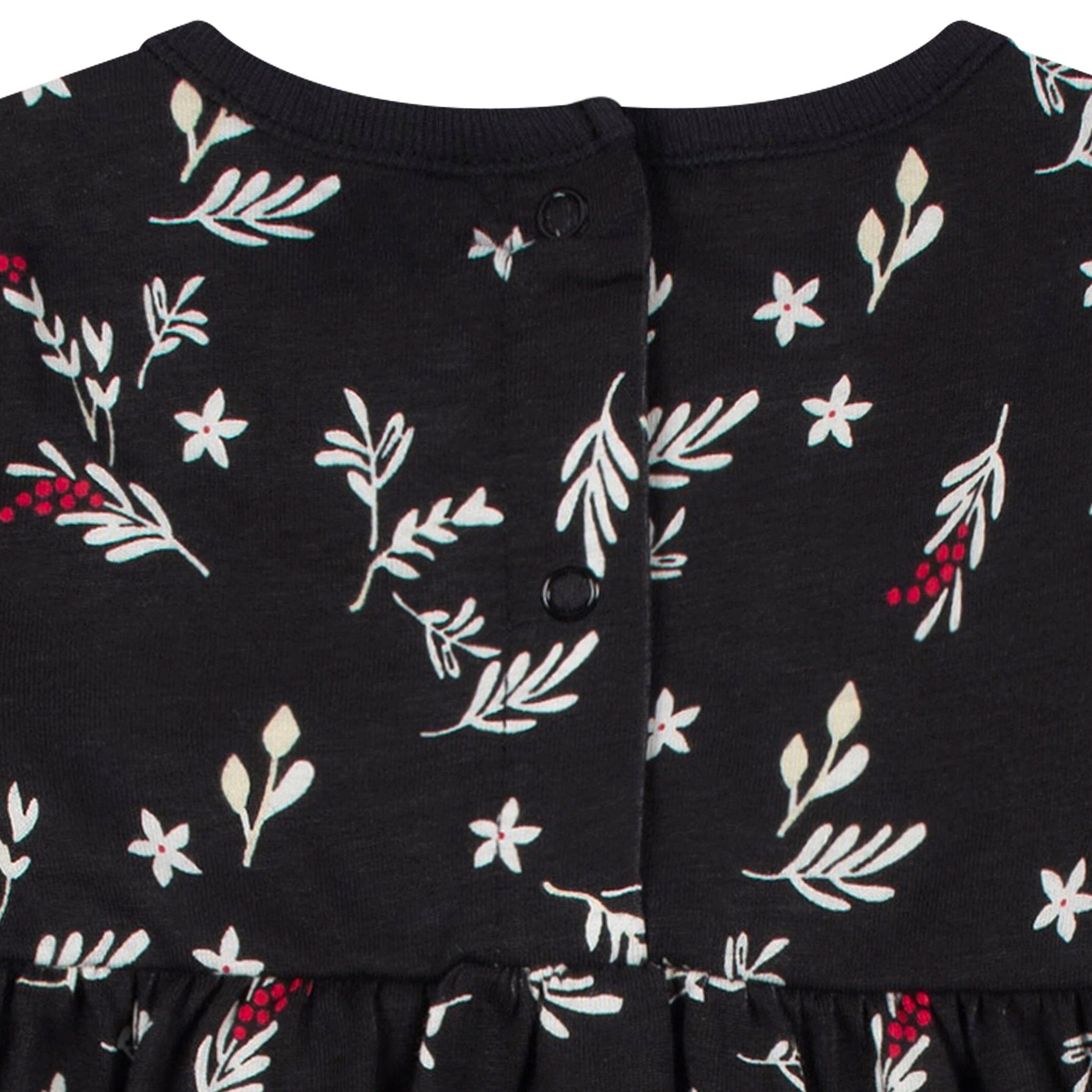 2-Pack Baby Girls Red Wish Leaves Rompers