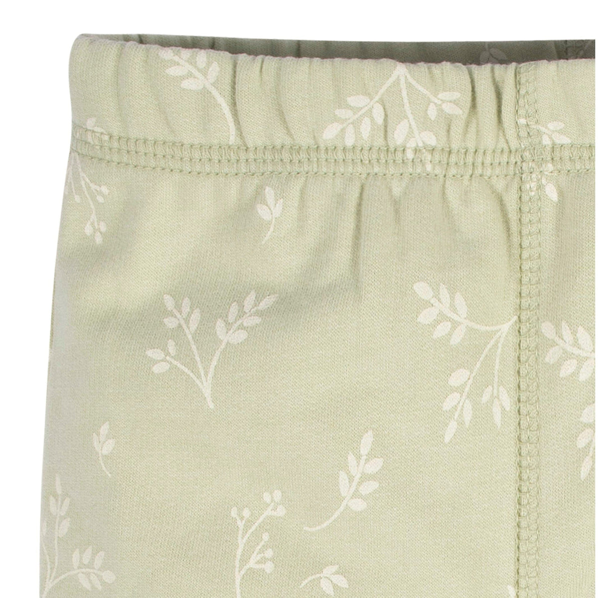 2-Piece Baby & Toddler Girls Green Leaves Sweatshirt & Active Pant Set