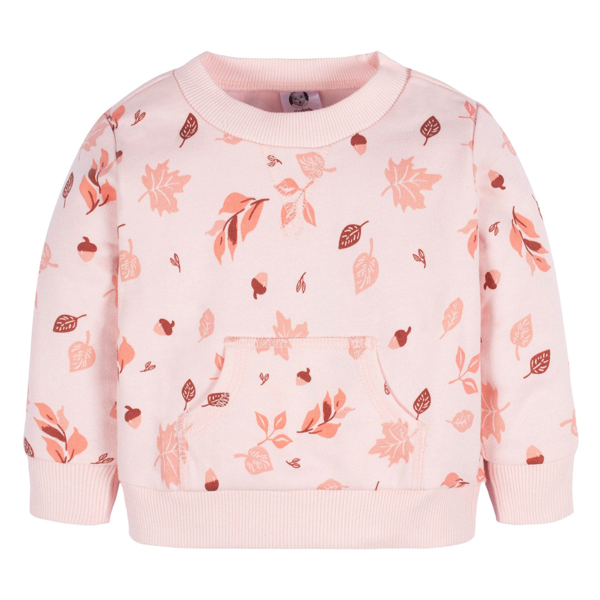 2-Piece Baby & Toddler Girls Orange Foliage Sweatshirt & Active Pant Set