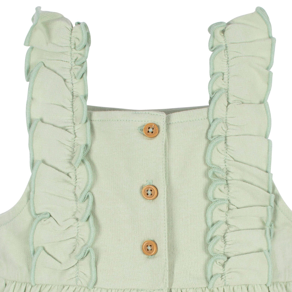 2-Piece Baby Girls Green Floral Jumper & Top Set