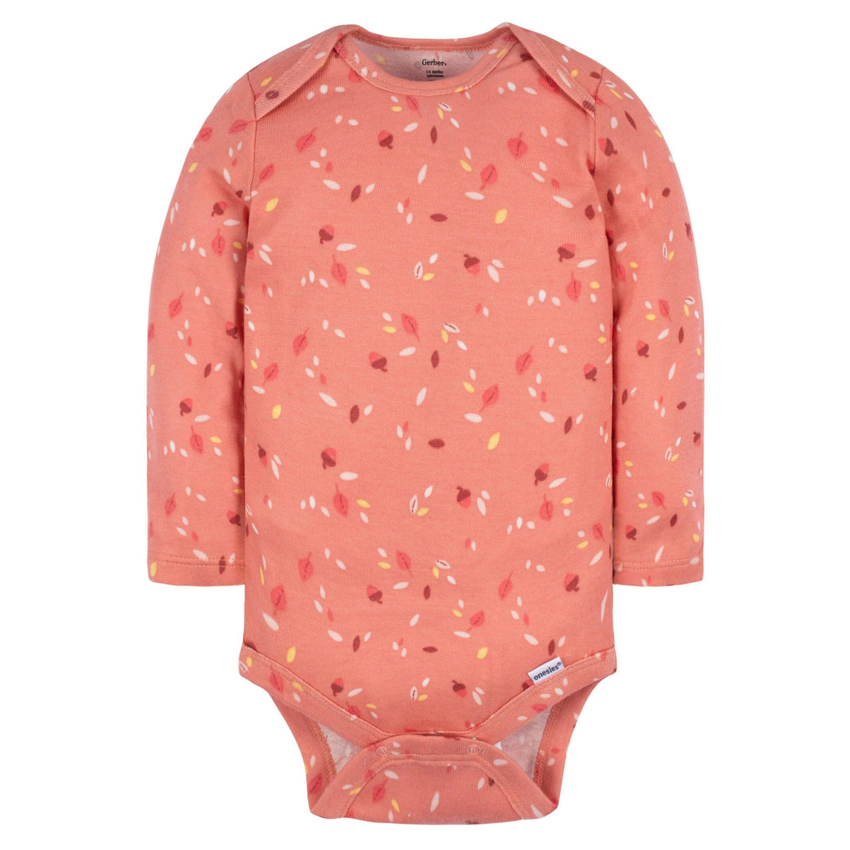 2-Piece Baby Girls Orange Leaves Jumper & Top Set